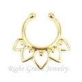 Brass Tribal Septum Jewelry Clip On Fake Piercing Septum